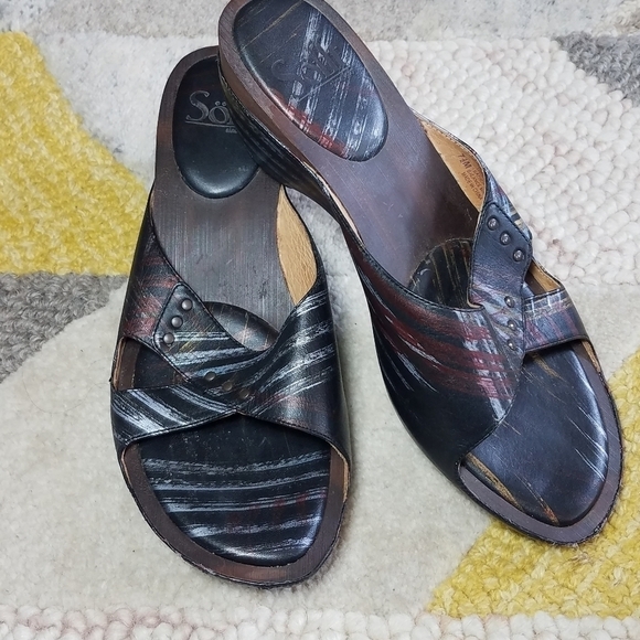 Sofft Metallic Slides Sandals 7.5 - Picture 2 of 9